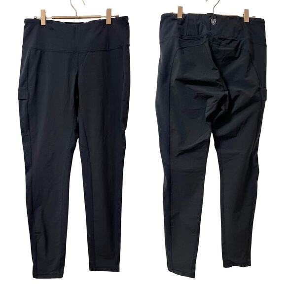 Kuhl Womens Lightweight Performance Leggings Size L Black Hiking Gorpcore EUC - Picture 1 of 5